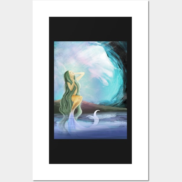 Mermaid with Sunlight Wall Art by Anicue